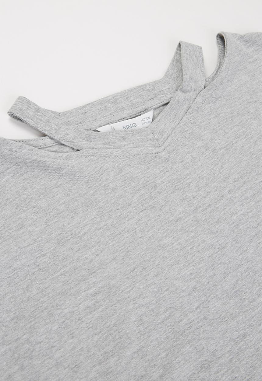 MANGO - Clap long sleeve tee - grey