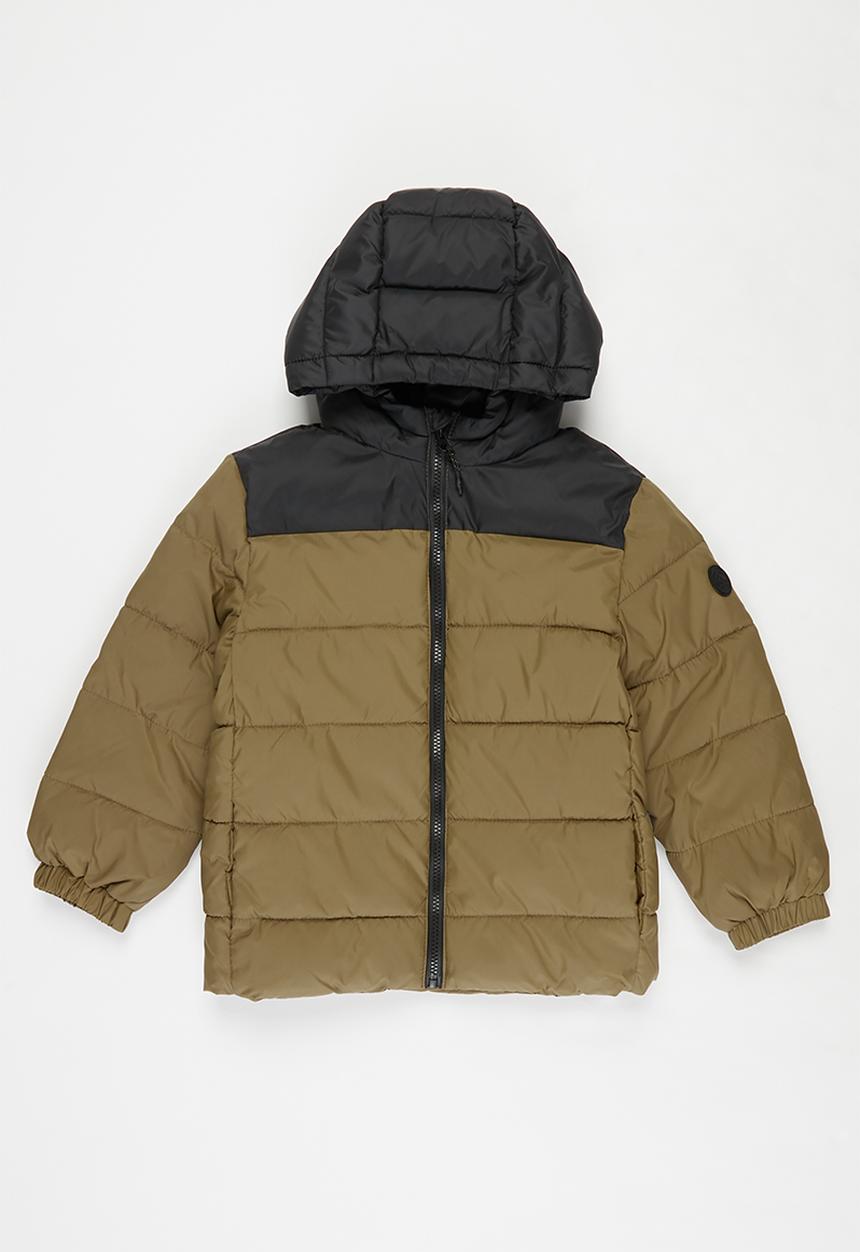 MANGO - America anorak - brown & black 