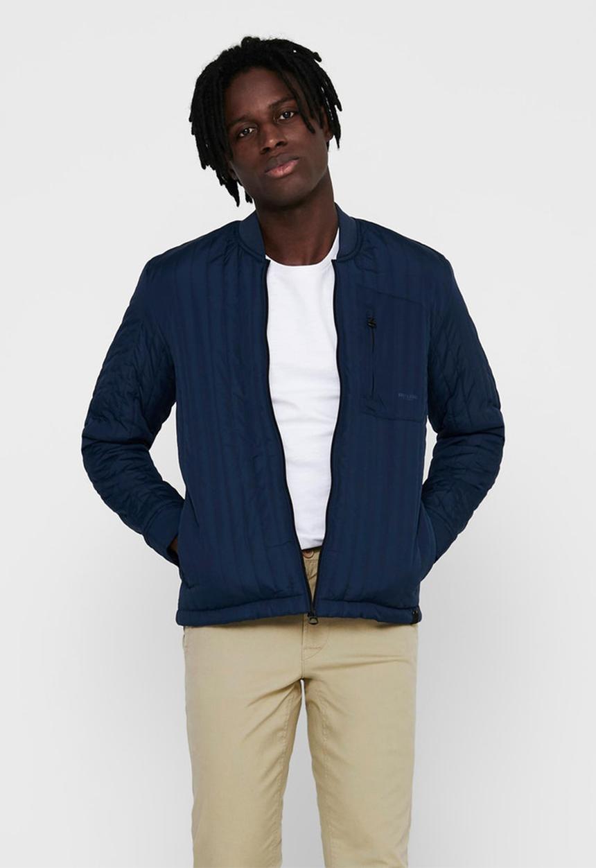 Only & Sons - Vincent life quilted jacket otw - blue