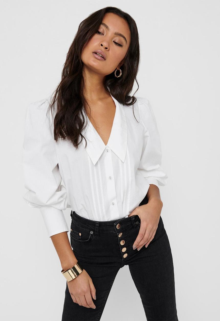 ONLY - Runa long sleeve shirt - white