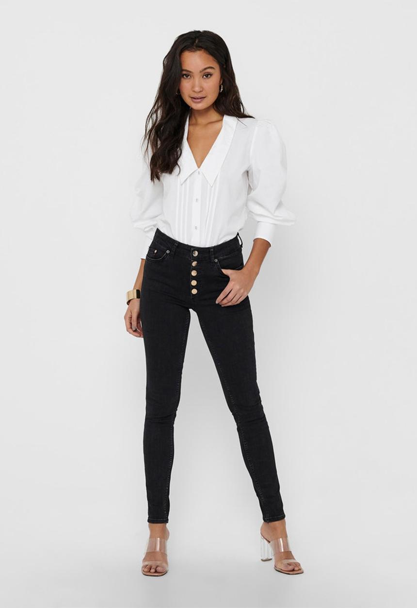 ONLY - Runa long sleeve shirt - white