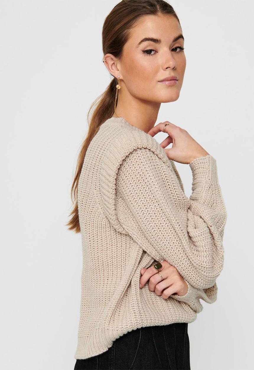 ONLY - Lexine long sleeve pullover knit - beige 