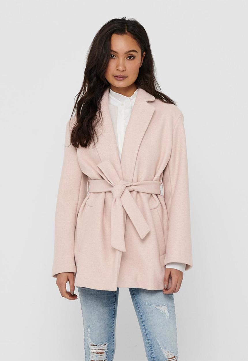 ONLY - Trillion belt coatigan - pink