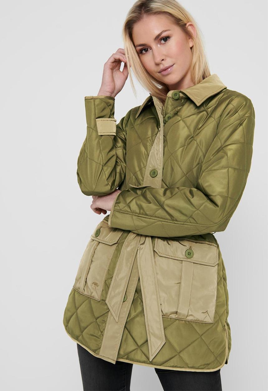 ONLY - Karla quilted jacket - green