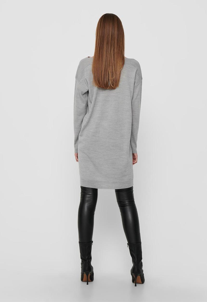 ONLY - Amalia long sleeve dress knit - light grey