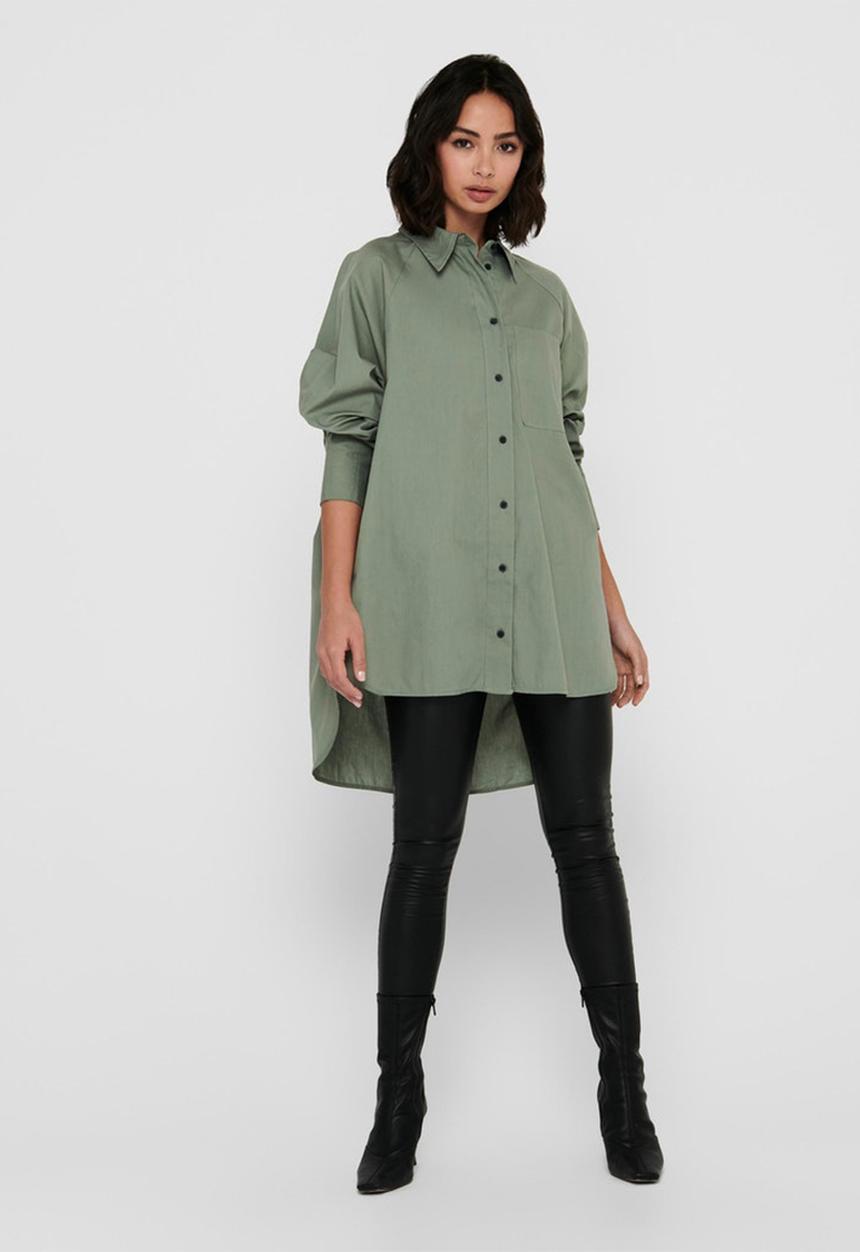 ONLY - Selma new long sleeve shirt - green