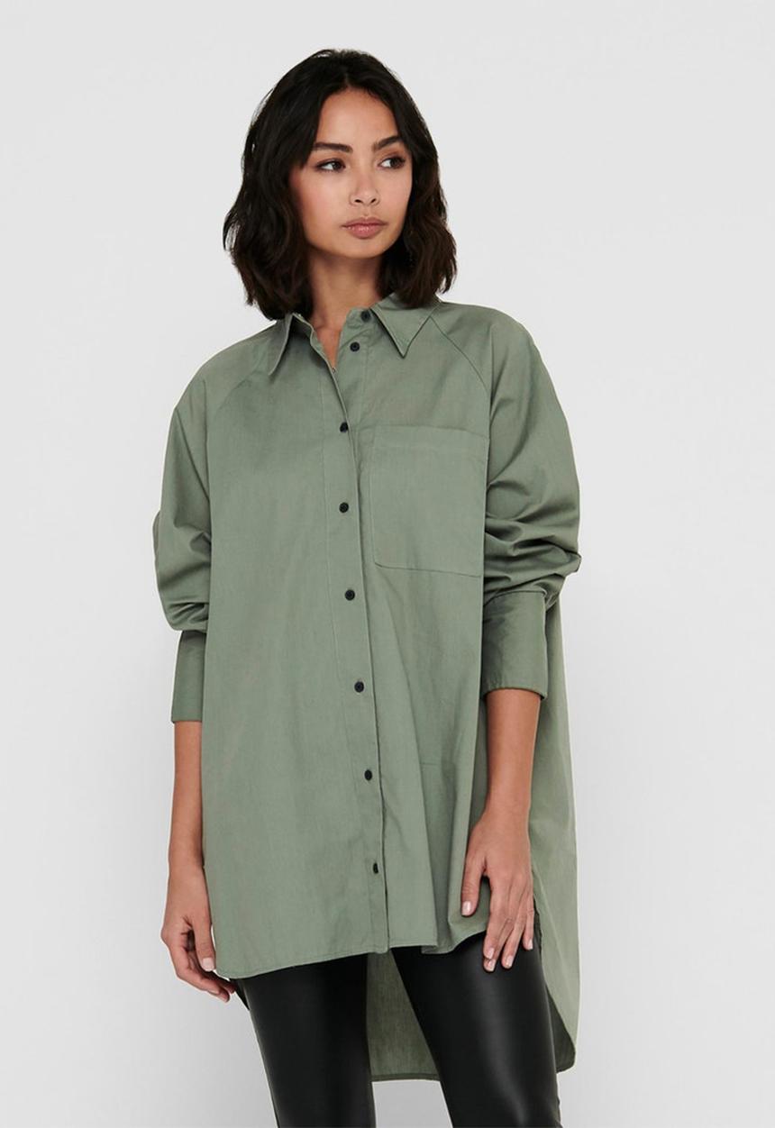 ONLY - Selma new long sleeve shirt - green