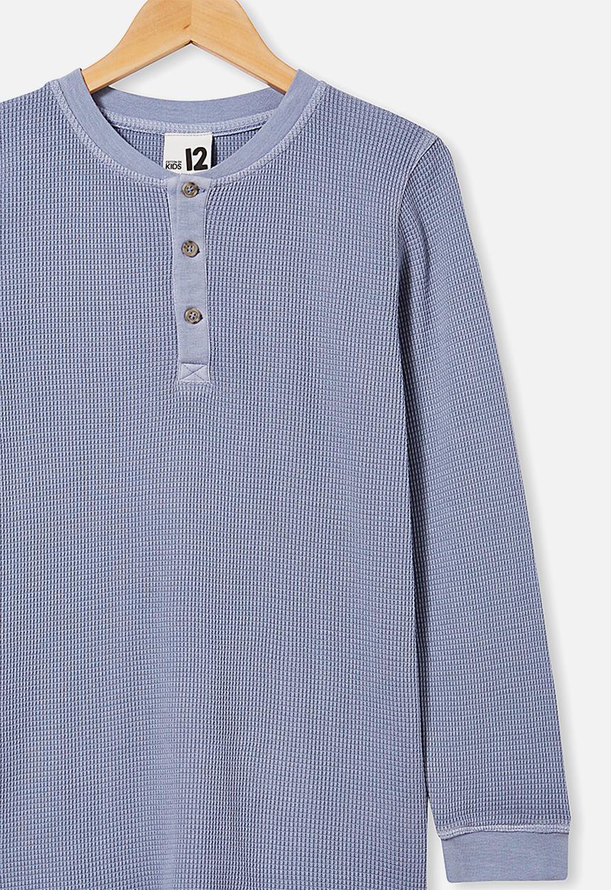 Free by Cotton On - Free long sleeve waffle tee - steel
