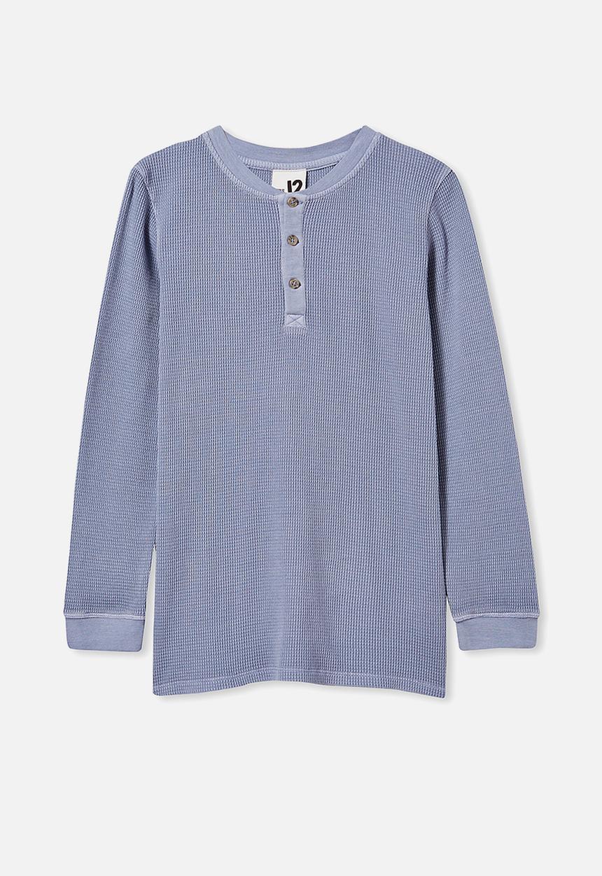 Free by Cotton On - Free long sleeve waffle tee - steel