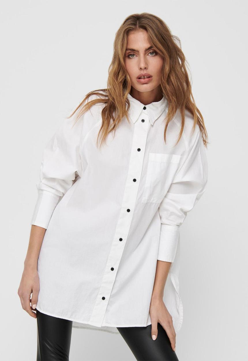 ONLY - Selma new long sleeve shirt - white