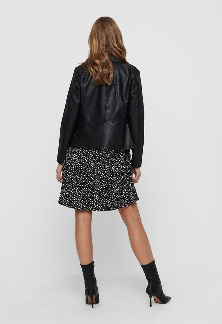 ONLY - Melisa faux leather biker - black