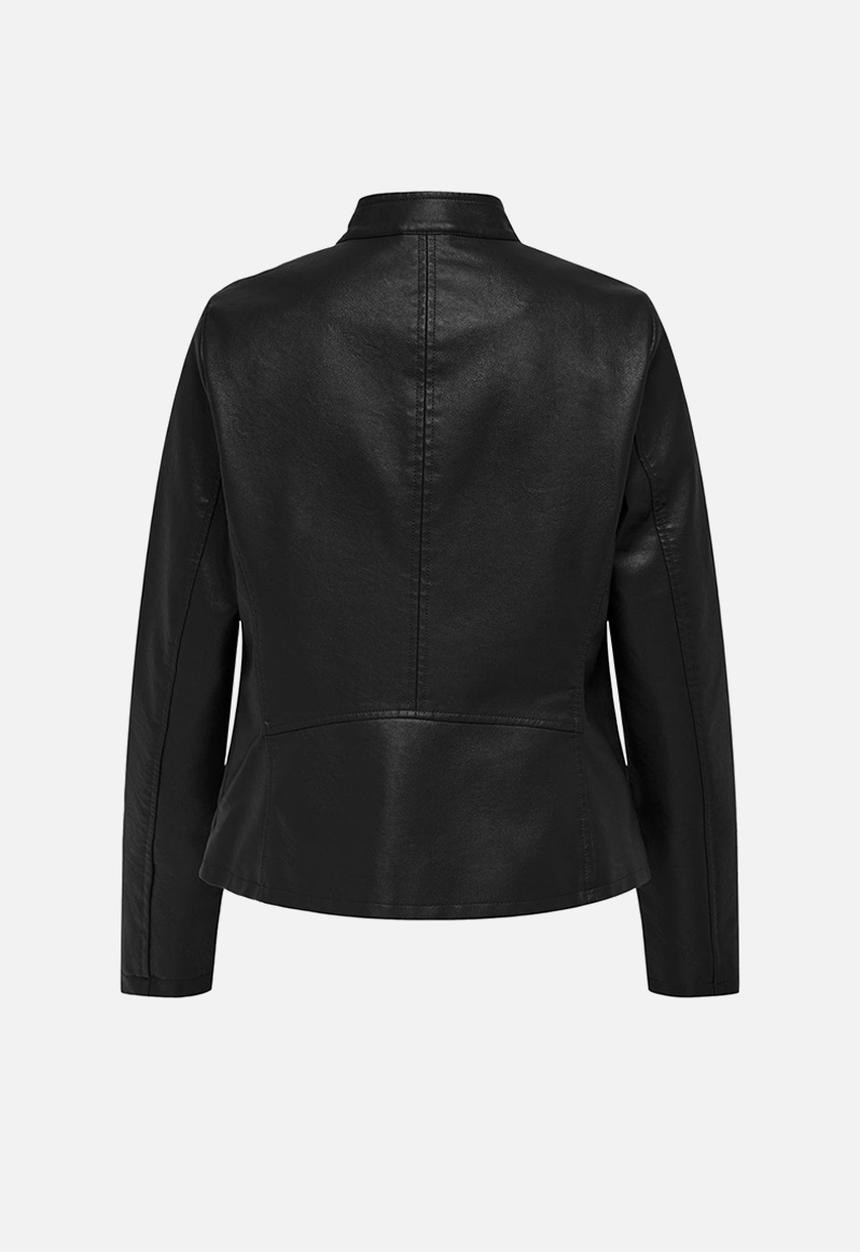 ONLY - Melisa faux leather biker - black