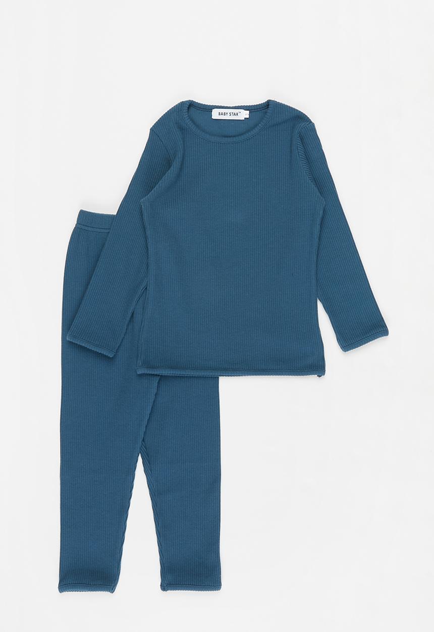 Baby Star - Boys 2 piece ribbed set - navy