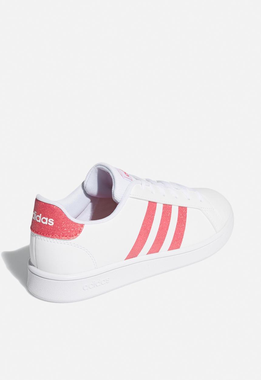 adidas Performance - Grand court k - white & pink 
