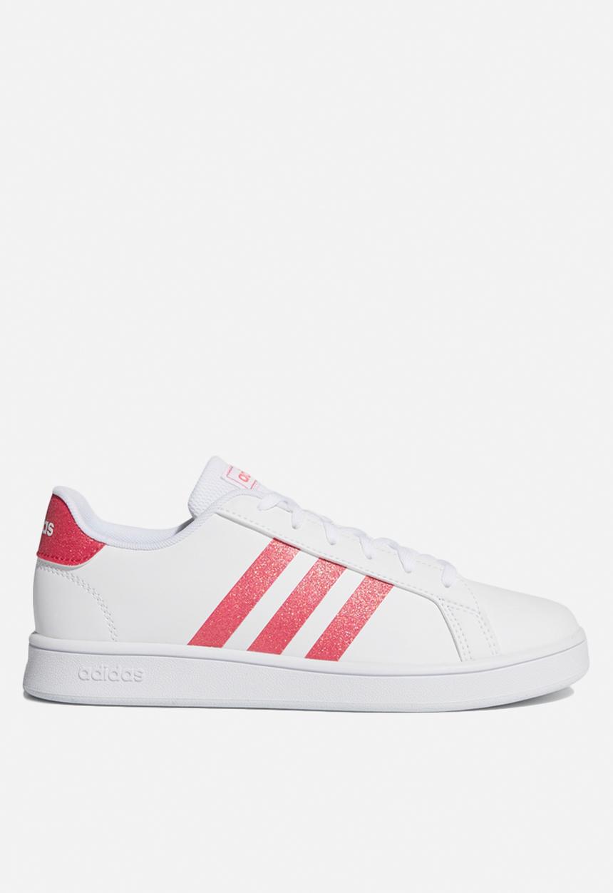 adidas Performance - Grand court k - white & pink 