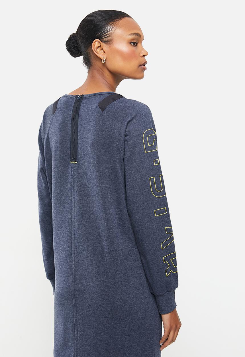 G-STAR - Sleeve print tweater dress - navy 
