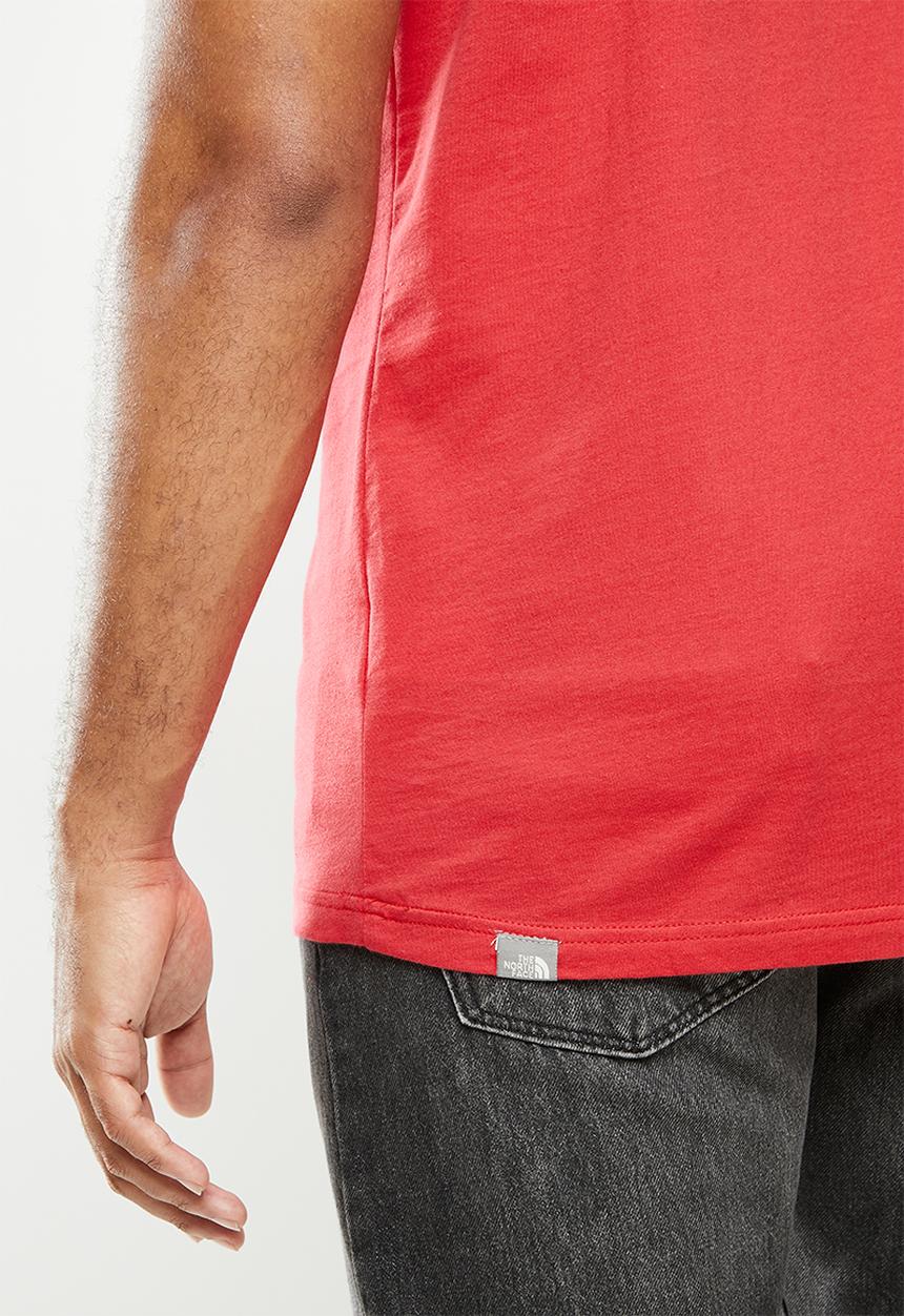 The North Face - Short sleeve mountain line tee - red