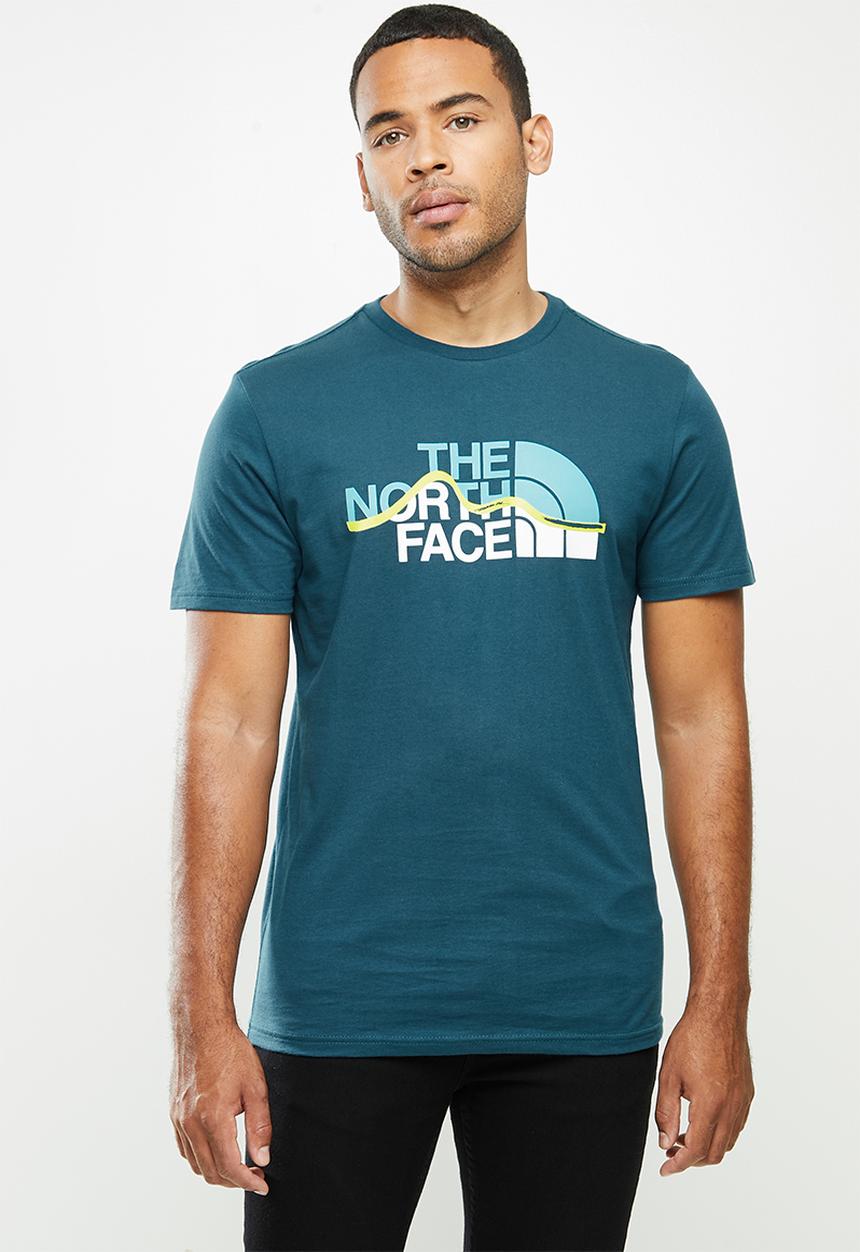 The North Face - Short sleeve mountain line tee - blue