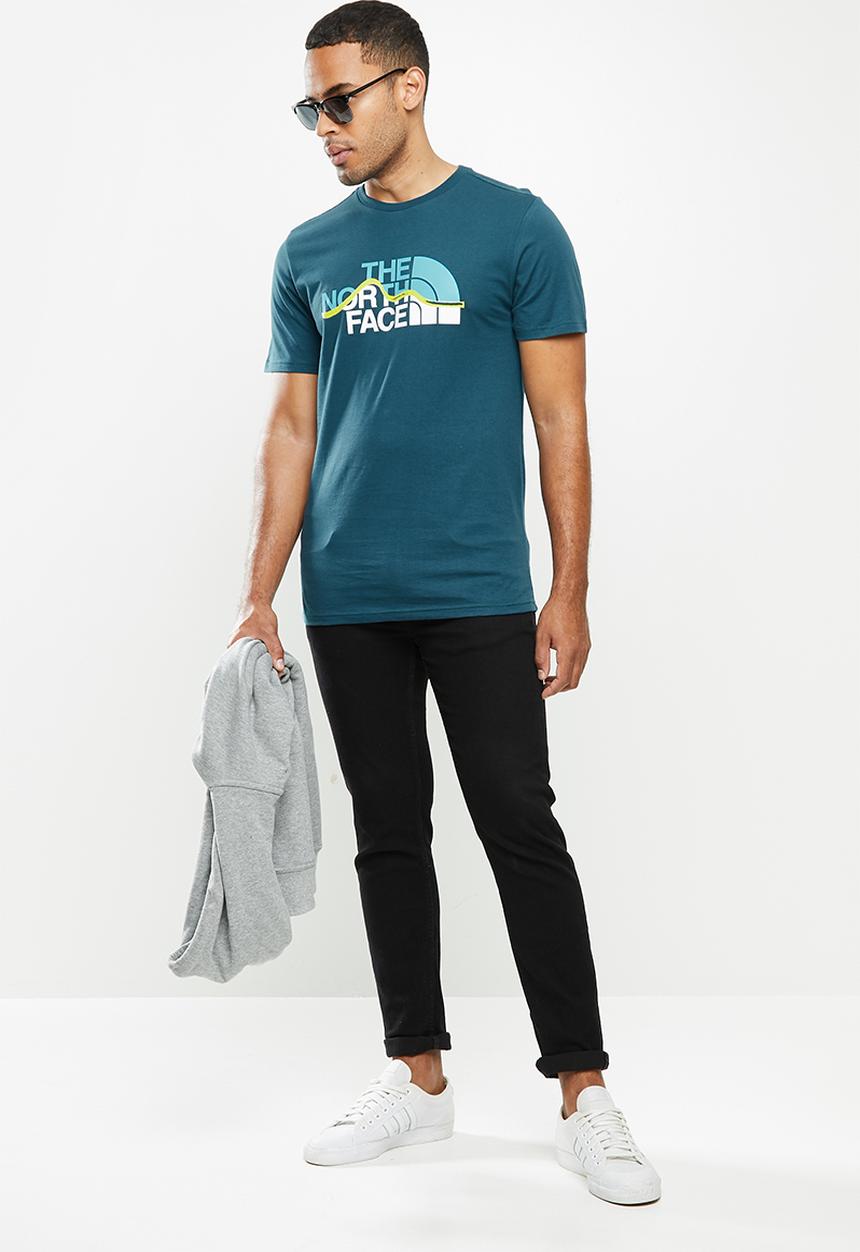 The North Face - Short sleeve mountain line tee - blue
