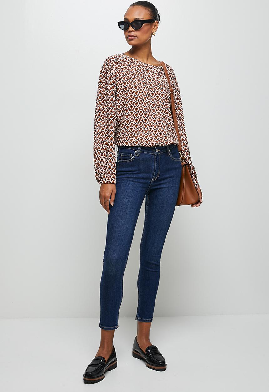 edit - Mutton sleeve blouse - multi 