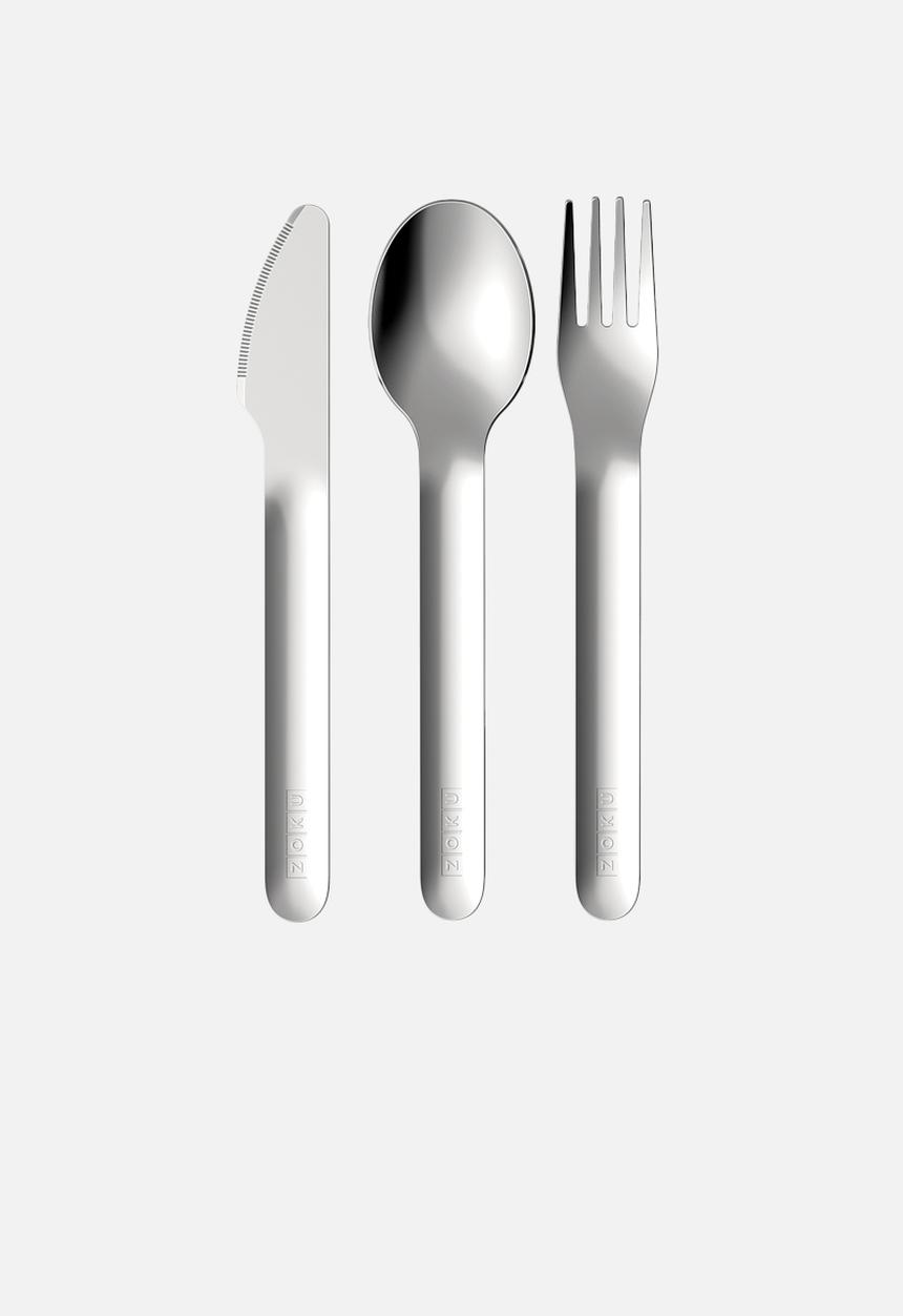 Zoku - Kitty kids pocket utensils - pink