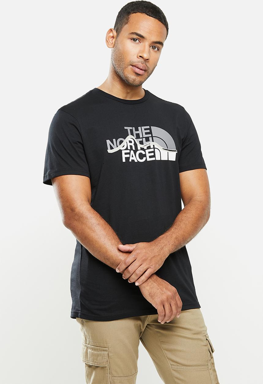The North Face - Short sleeve mountain line tee - black