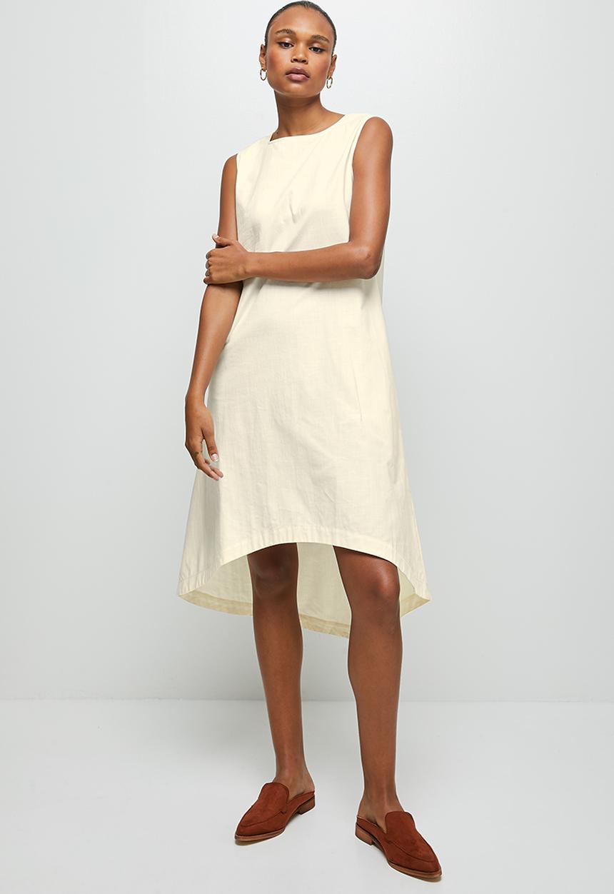 edit - Sleeveless loose fit dress - milk