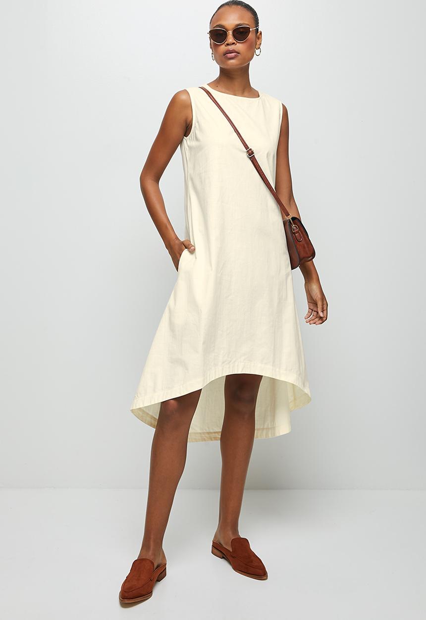 edit - Sleeveless loose fit dress - milk