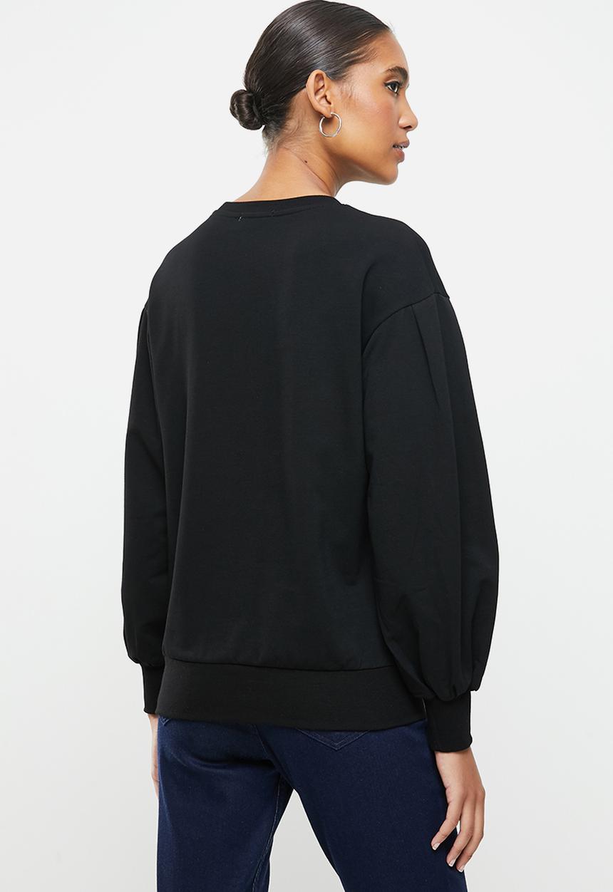 SISSY BOY - Malea: sweater with logo transfer and embroidery - black