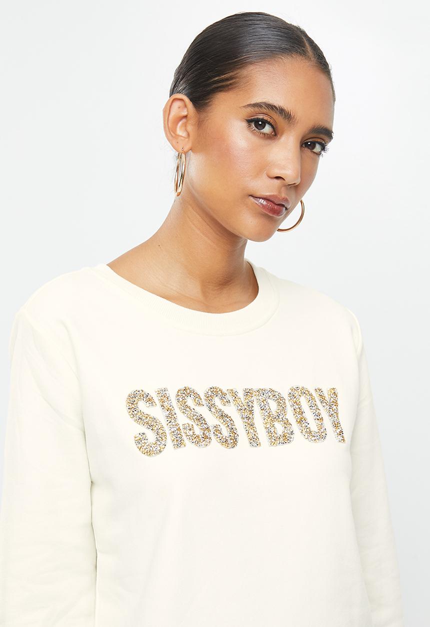 SISSY BOY - Marla: logo sweater - off white