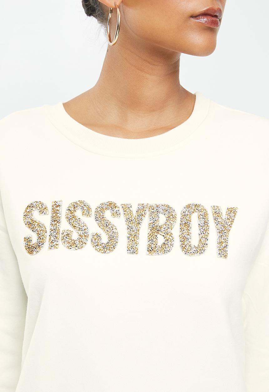 SISSY BOY - Marla: logo sweater - off white