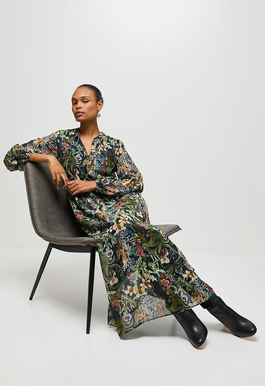 edit - Neck tie soft femme maxi - multi 