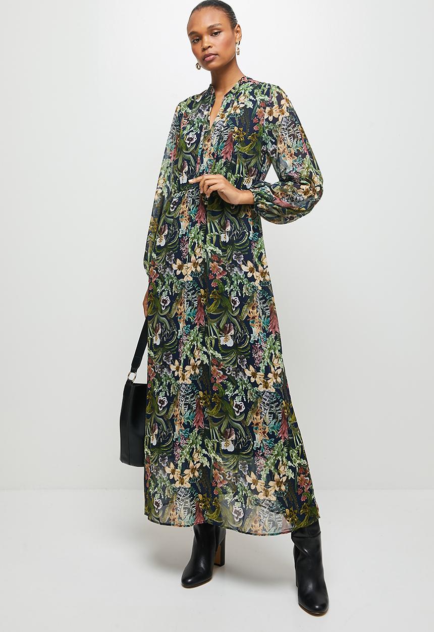 edit - Neck tie soft femme maxi - multi 