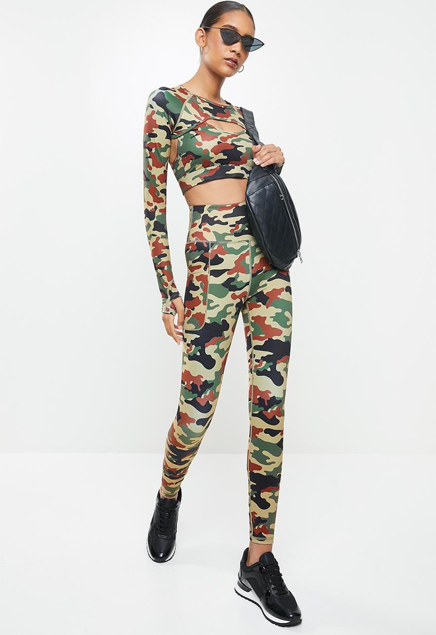 SISSY BOY - Sissyboy sport: camo printed long sleeve crop - multi 