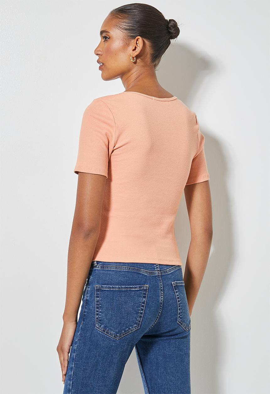 Superbalist - Squareneck rib tops - pink