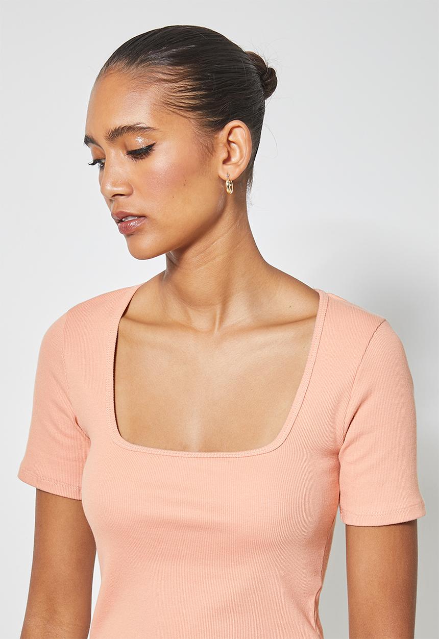 Superbalist - Squareneck rib tops - pink