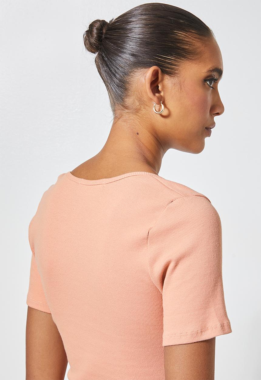 Superbalist - Squareneck rib tops - pink