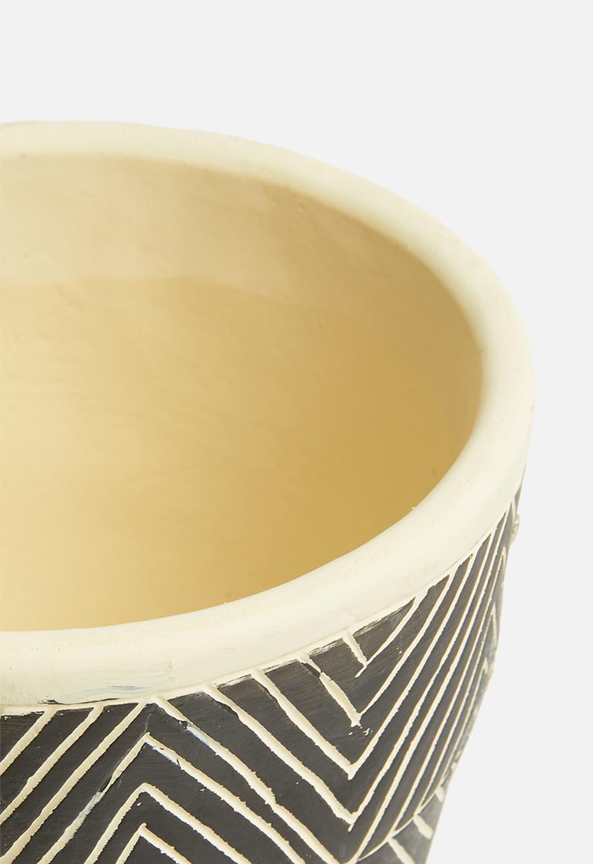 H&S - Succulent planter - black & neutral