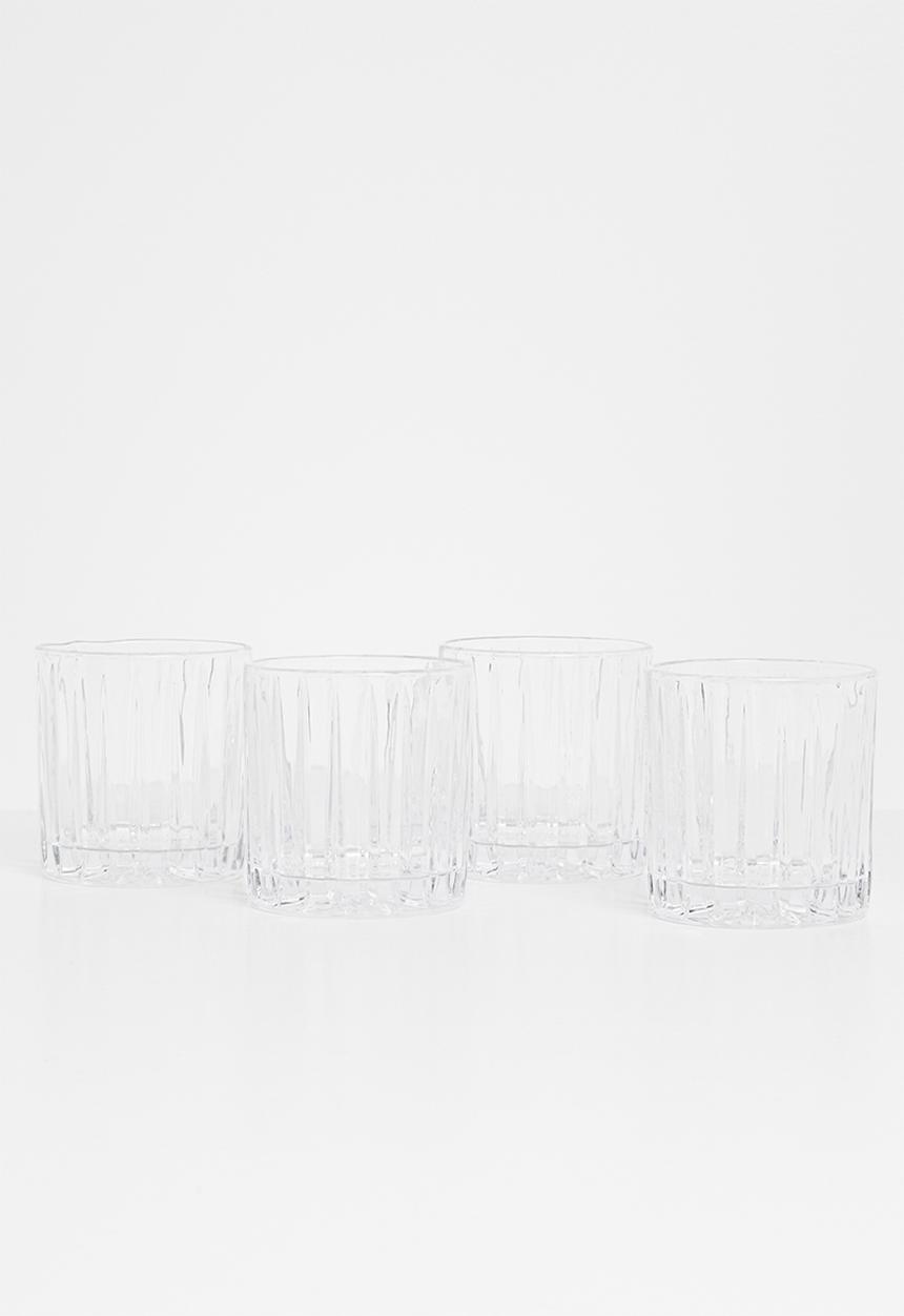 Jenna Clifford - Hand pressed tumbler set of 4 - clear