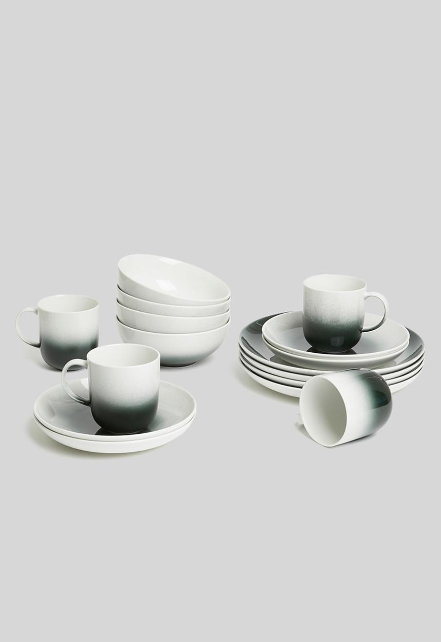 Galateo - Ombre dinner plate set of 4 - black 