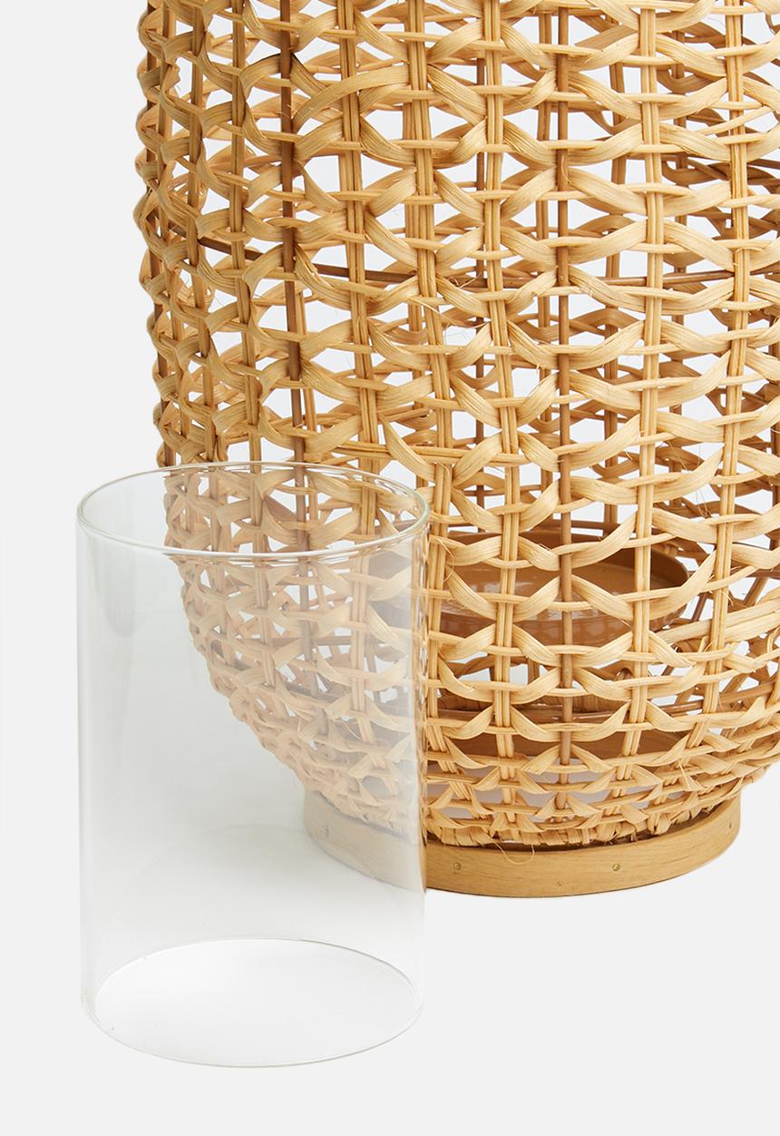 H&S - Lantern rattan - natural