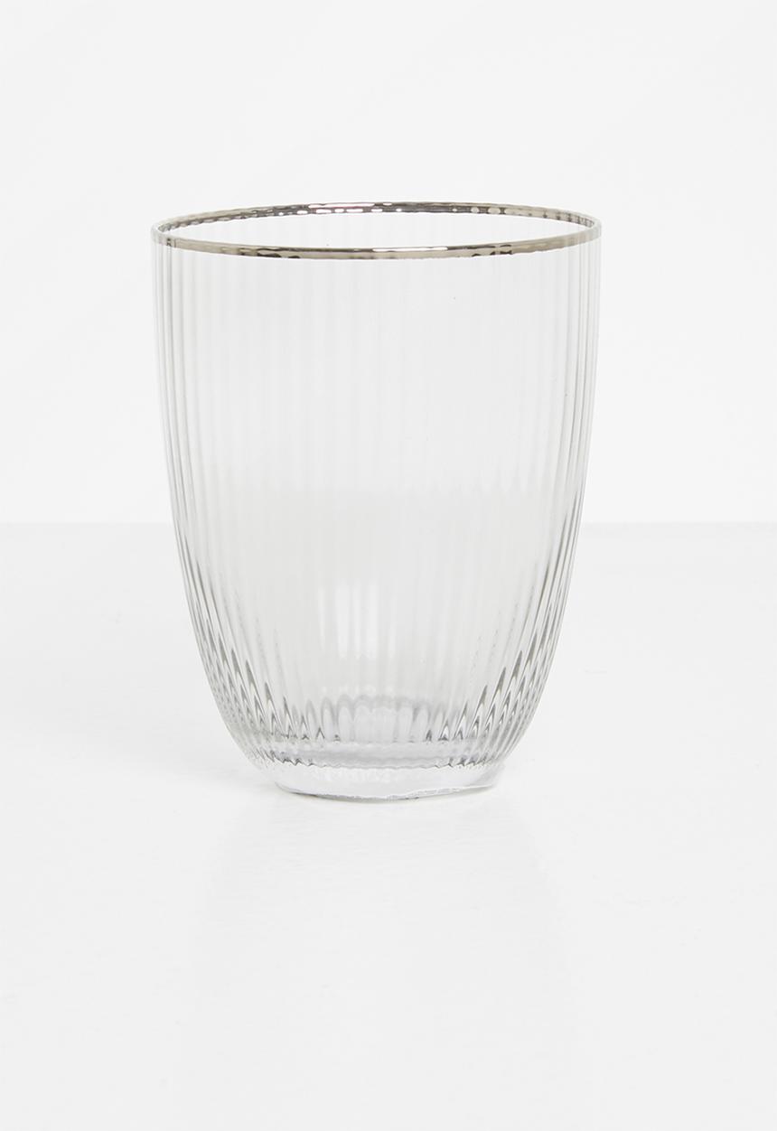Excellent Houseware - Smokey water glass set of 2 - clear