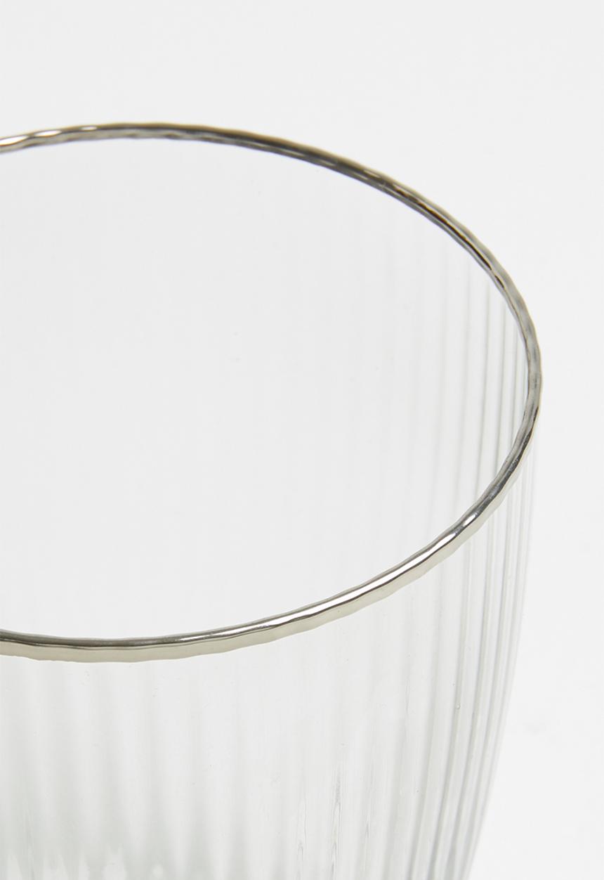 Excellent Houseware - Smokey water glass set of 2 - clear