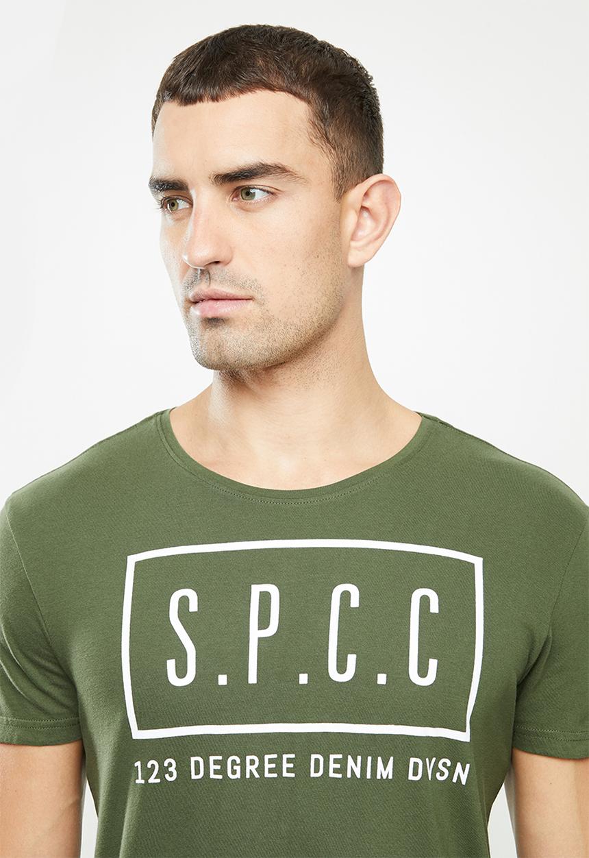 S.P.C.C - Abram straight hem tee - green