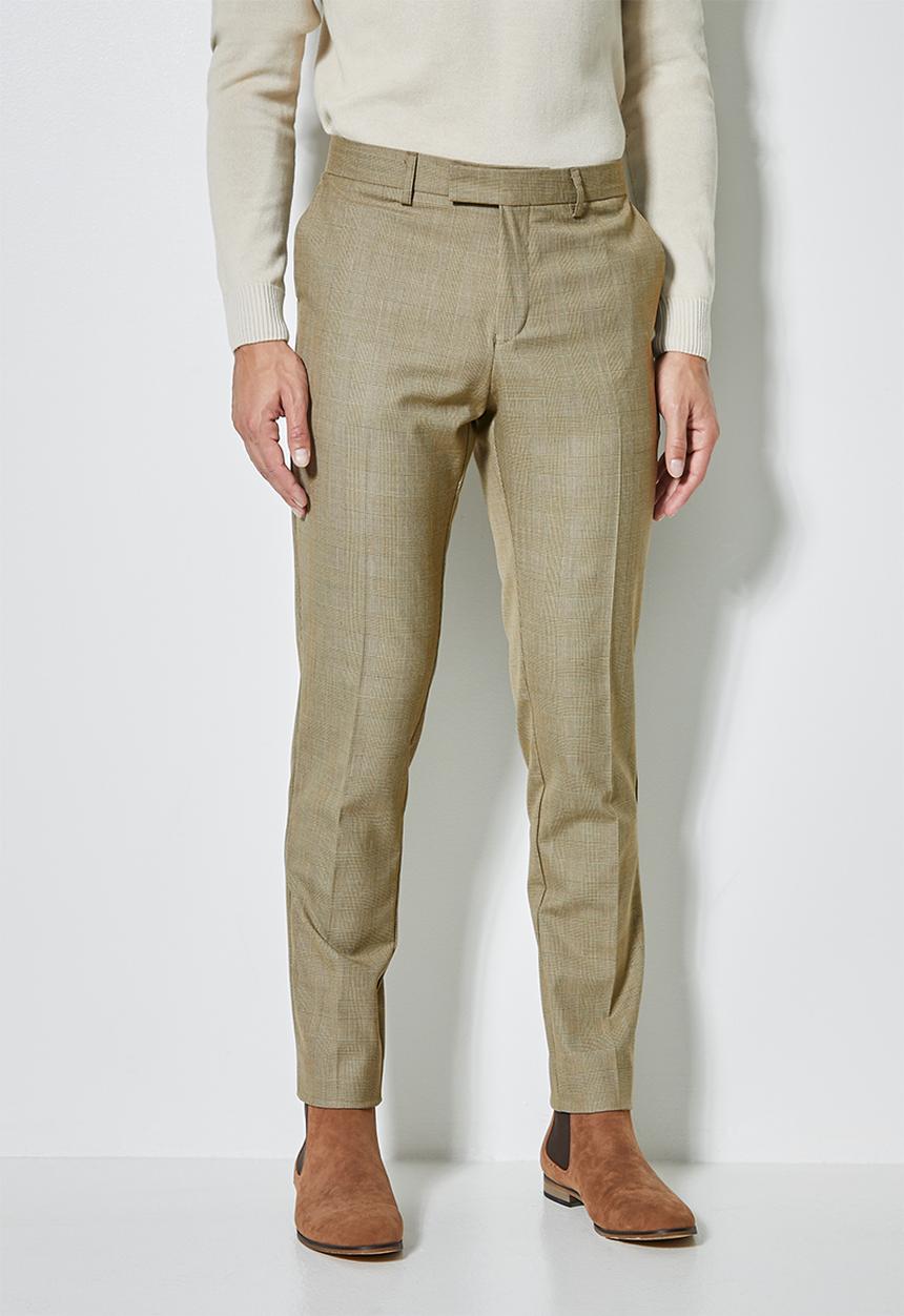 Superbalist - Regent slim fit trouser check - brown