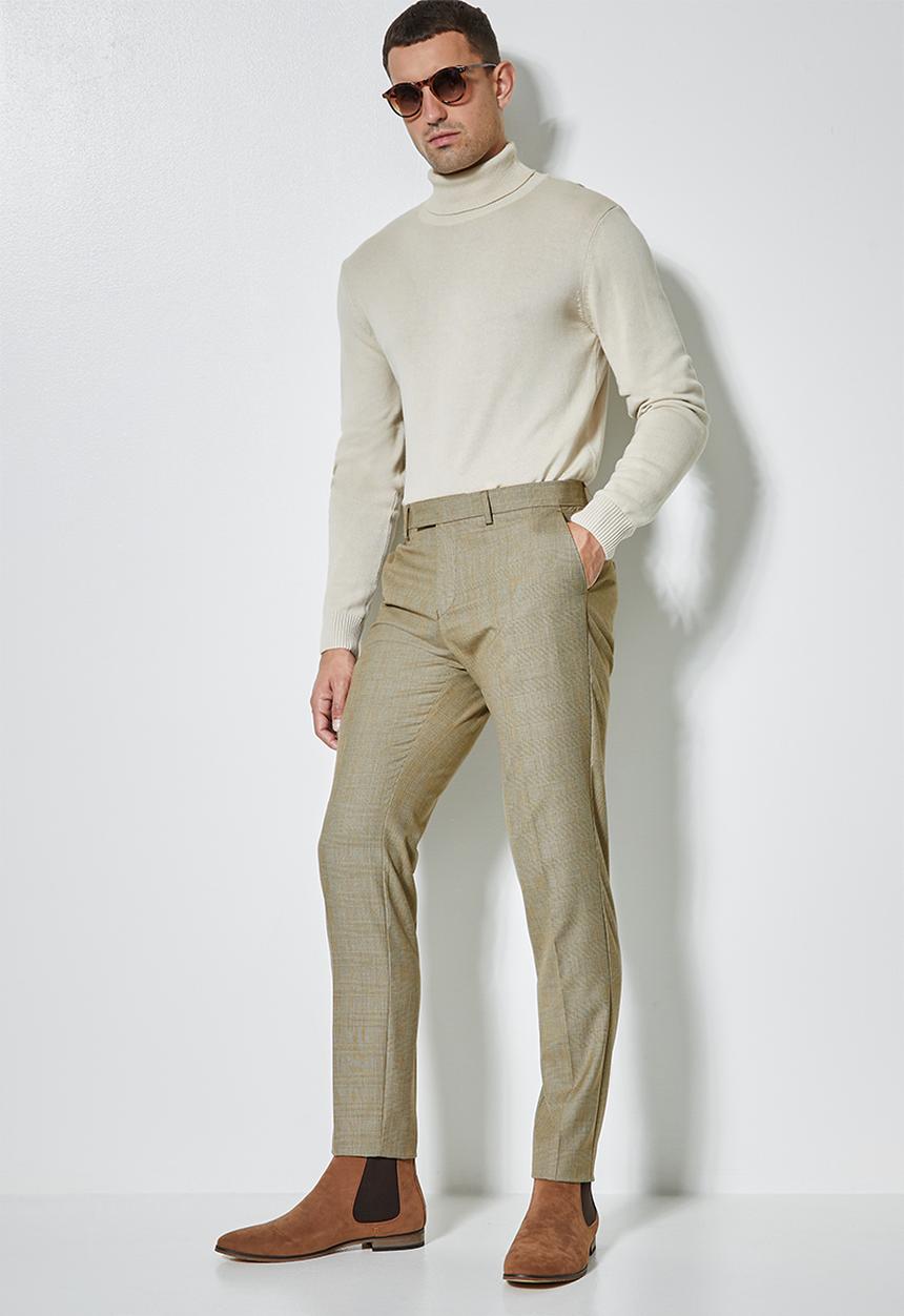 Superbalist - Regent slim fit trouser check - brown