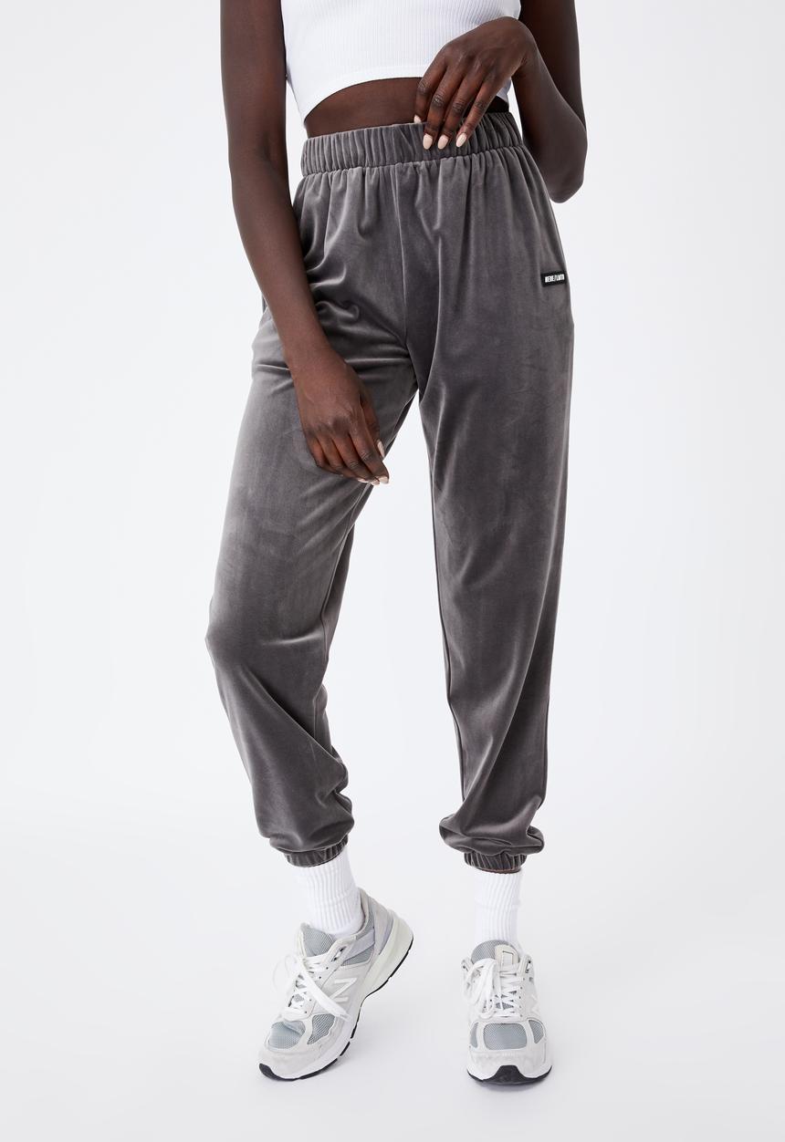 Factorie - Velour classic trackpant - plum kitten
