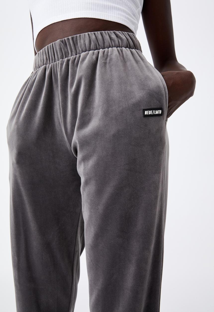 Factorie - Velour classic trackpant - plum kitten