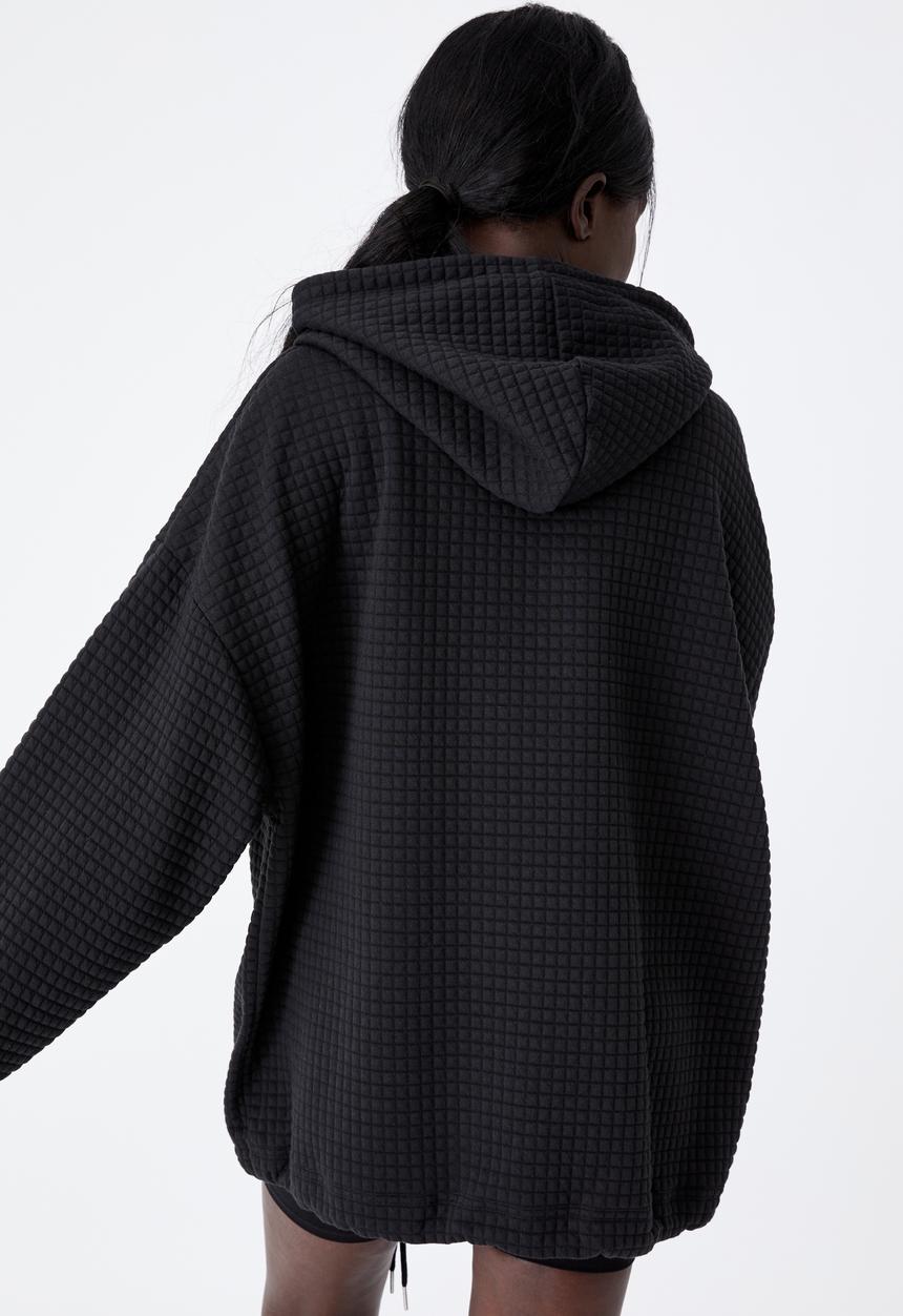 Factorie - Super oversized waffle hoodie - black