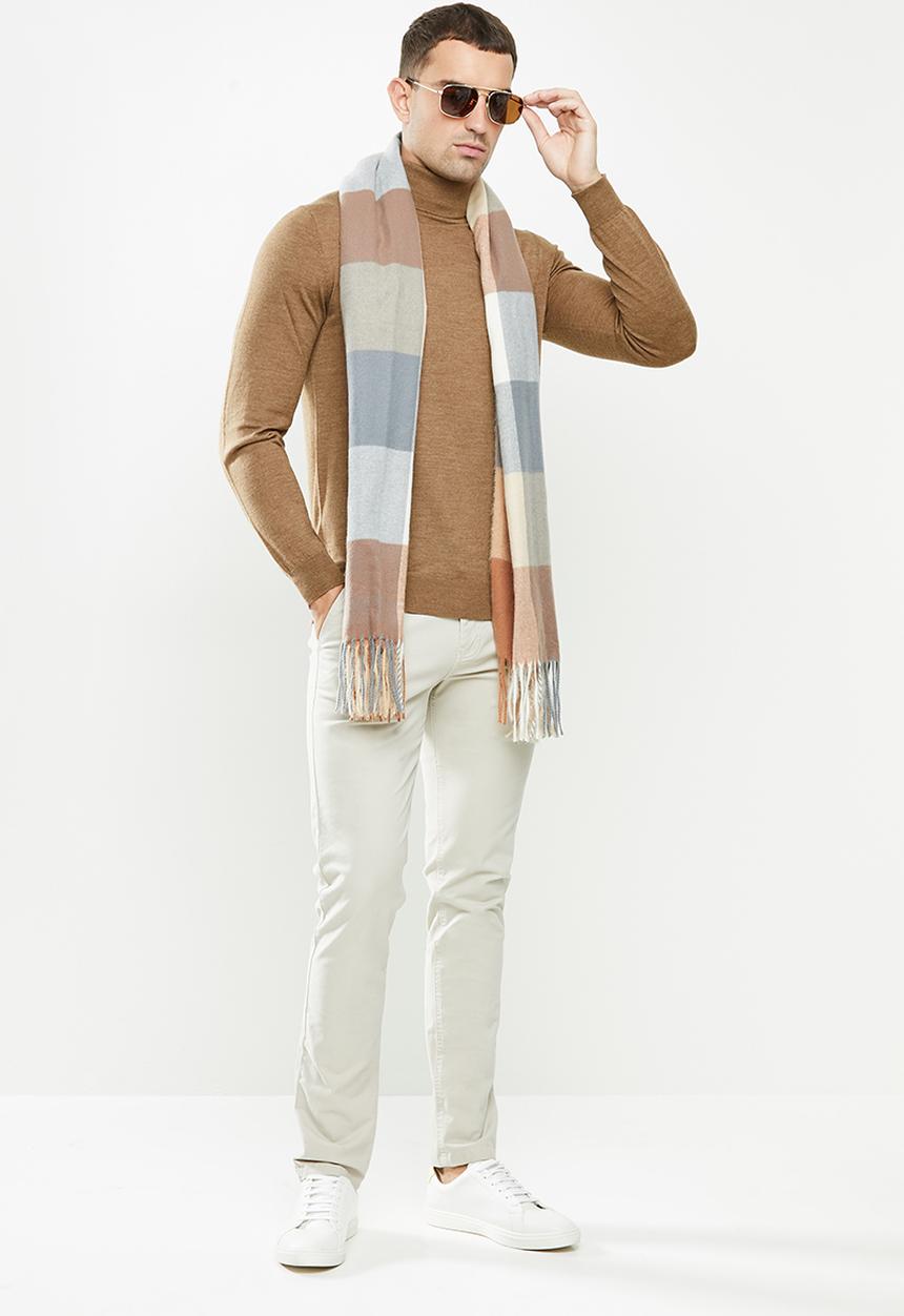 MANGO - Willy Merino Wool washable  knitwear sweater - brown